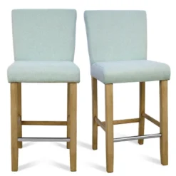 26" Portland Upholstered Counter Height Barstool Wood(Set Of 2) -The Pop Maison -Famous Furniture Store GUEST 2b285658 c16c 4a4f 814b 3f02c987be13