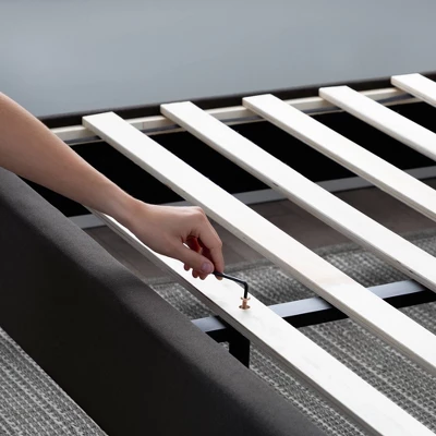 Amelia Upholstered Triple Lined Platform Bed - Brookside Home 6 Amelia Upholstered Triple Lined Platform Bed - Brookside Home - Image 4