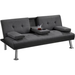 Yaheetech Convertible Futon Sofa Bed Tufted Fabric Futon With Cupholders And Pillows 22 Yaheetech Convertible Futon Sofa Bed Tufted Fabric Futon With Cupholders And Pillows -Famous Furniture Store GUEST 2c74b2de 9857 48b6 ae8a 9ce3aa37ac31