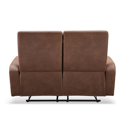 Bernard Fabric Manual Reclining Loveseat Brown - Abbyson Living 5 Bernard Fabric Manual Reclining Loveseat Brown - Abbyson Living - Image 3