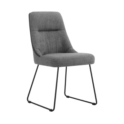 5pc Andes And Quartz Rectangular Dining Set Gray - Armen Living 3 5pc Andes And Quartz Rectangular Dining Set Gray - Armen Living - Image 2