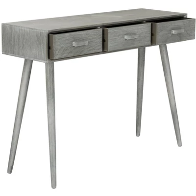 Albus 3 Drawer Console Table- Slate Grey - Safavieh 4 Albus 3 Drawer Console Table- Slate Grey - Safavieh - Image 2