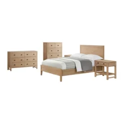 5pc Arden Wood Bedroom Set With Two 2 Drawer Nightstands With Open Shelf Light Driftwood - Alaterre Furniture -Famous Furniture Store GUEST 2d564dcc 4a58 46cd b0be 6c9768c218c7