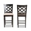 2pc Ramiro Wood Counter Height Barstools - Baxton Studio