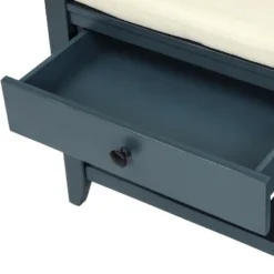 Entryway Storage Bench With Cushioned Seat, Shoe Rack And Drawers-ModernLuxe -Famous Furniture Store GUEST 2f6a8924 2e37 4242 8a40 b40de94f4d27