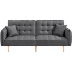 Yaheetech Convertible Sofa Bed Tufted Futon Couch With USB Ports For Living Room -Famous Furniture Store GUEST 2fd0b25a facf 4a8c 93db 370161b6f807