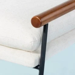 Cushioned Metal & Wood Bench - Cream/Black - Hearth & Hand™ With Magnolia -Famous Furniture Store GUEST 31d32cd8 6e8f 42a8 ba93 0f4864c8073d