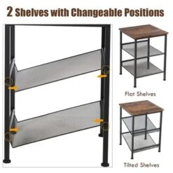 Costway 3-Tier Industrial End Side Table Nightstand W/2 Adjustable Shelves Rustic Brown 17 Costway 3-Tier Industrial End Side Table Nightstand W/2 Adjustable Shelves Rustic Brown -Famous Furniture Store GUEST 31eca7ba 11c7 4fe4 b454 596b7248a8d7