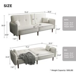 Convertible Futon Sofa Bed With Wooden Legs - ModernLuxe 14 Convertible Futon Sofa Bed With Wooden Legs - ModernLuxe -Famous Furniture Store GUEST 32f99501 2cea 475a 9d8f ec5503ec7717