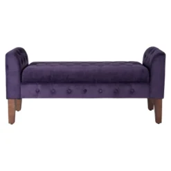 Velvet Tufted Storage Settee Bench - HomePop -Famous Furniture Store GUEST 330a7f52 ef2b 4358 8802 4c254e81d406