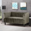 Weymouth Contemporary Channel Stitch Velvet Settee Gray - Christopher Knight Home -Famous Furniture Store GUEST 33d33746 79d7 41ab af80 c65f4d047388