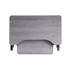 Basic Height Adjustable Sit To Stand Desk Computer Riser Gray - Rocelco -Famous Furniture Store GUEST 34412fd2 0b5d 42a3 9261 7d2d1bc8931f