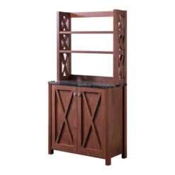 Doria Baker Rack Red Brown - MiBasics -Famous Furniture Store GUEST 34c98ef9 4f53 4532 a9ae 345ac5668202