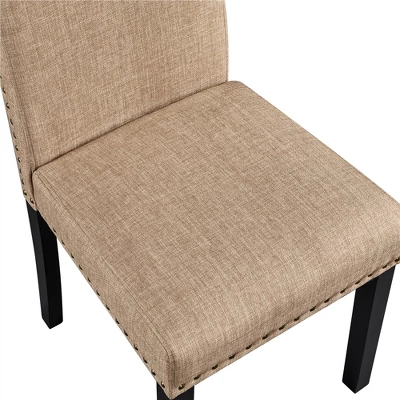 Yaheetech Set Of 2 Fabric Upholstered Classic Tall Back Dining Chair 7 Yaheetech Set Of 2 Fabric Upholstered Classic Tall Back Dining Chair - Image 5