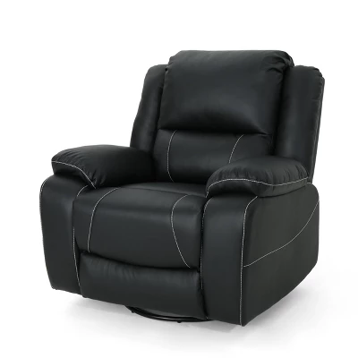 Malic Classic Tufted PU Leather Swivel Recliner - Christopher Knight Home 7 Malic Classic Tufted PU Leather Swivel Recliner - Christopher Knight Home - Image 5