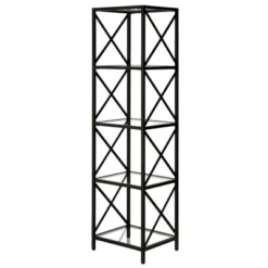 18" Wide Black Bronze Bookcase - Henn&Hart -Famous Furniture Store GUEST 355b1afe a4ad 4357 9b83 5ce73621cfe9