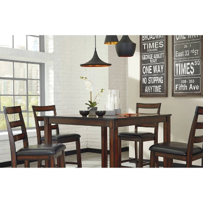 Coviar Counter Height Dining Table Set Brown - Signature Design By Ashley 4 Coviar Counter Height Dining Table Set Brown - Signature Design By Ashley - Image 2