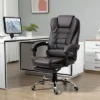 HOMCOM High-Back Executive Office Chair With Footrest, PU Leather Computer Chair With Reclining Function And Armrest, Ergonomic Office Chair, Coffee -Famous Furniture Store GUEST 35f46f6f c3db 47b6 bdaa 376e2b540156