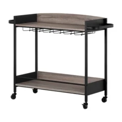 City Life Bar Cart With Wine Glass Rack - South Shore -Famous Furniture Store GUEST 36af928b c312 4120 935e ac70591b4ce3