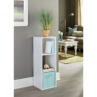 Closetmaid Wooden Decorative Stackable Horizontal Vertical 3 Cube Shelving Unit Storage Organizer Cubeical For Living Room, Bedroom, Or Office, White 4 Closetmaid Wooden Decorative Stackable Horizontal Vertical 3 Cube Shelving Unit Storage Organizer Cubeical For Living Room, Bedroom, Or Office, White - Image 2