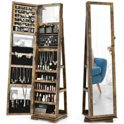 Costway 360degree Rotatable Jewelry Cabinet 2-in-1 Lockable Mirrored Organizer 25 Costway 360degree Rotatable Jewelry Cabinet 2-in-1 Lockable Mirrored Organizer -Famous Furniture Store GUEST 36ed9680 0db3 4254 af53 4fdbfbf91651