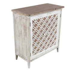 Rustic 2 Door Wooden Cabinet Brown - Olivia & May -Famous Furniture Store GUEST 37fcb3fe 4e97 4ffe af51 c4afbbbabb66