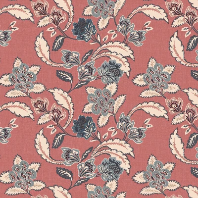 Storage Ottomans Faded Red Floral - Skyline Furniture 4 Storage Ottomans Faded Red Floral - Skyline Furniture - Image 3