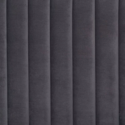 Queen Serrano Velvet Fabric Upholstered And Metal Platform Bed Gray/Gold - Baxton Studio 8 Queen Serrano Velvet Fabric Upholstered And Metal Platform Bed Gray/Gold - Baxton Studio - Image 6