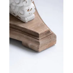 Round Side Table Antique White/Natural - A&B Home 28 Round Side Table Antique White/Natural - A&B Home -Famous Furniture Store GUEST 39933024 79c3 4d3f b9fa 5265e8babc59