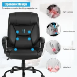 Costway Big & Tall 500lb Massage Office Chair E Xecutive PU Leather Computer Desk Chair -Famous Furniture Store GUEST 3b6dfcbb 546e 41ec ac9c 91df8302a1c1