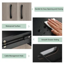 Costway 3-Door 71'' Kitchen Buffet Pantry Storage Cabinet W/Hutch Adjustable Shelf Black -Famous Furniture Store GUEST 3b859028 a76f 4d7f b512 29856647c685