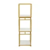 Glam Metal Marble Square Shelving Unit 3 Tier Gold - Olivia & May 1 Glam Metal Marble Square Shelving Unit 3 Tier Gold - Olivia & May -Famous Furniture Store GUEST 3bc79390 96e8 4c00 b31c 707f3ed81052