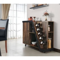 Blackjack 5 Bottle Mobile Wine Cabinet Light Hickory - MiBasics -Famous Furniture Store GUEST 3bfa9b78 59c2 4d8e 9edf f485f3bf31f0