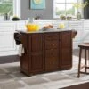 Eleanor Stainless Steel Top Kitchen Island Mahogany/Stainless Steel - Crosley