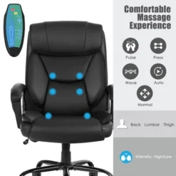 Costway Big & Tall 500lb Massage Office Chair E Xecutive PU Leather Computer Desk Chair -Famous Furniture Store GUEST 3e8c8118 2f29 4152 8b74 121cd12ac366