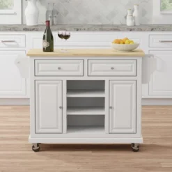 Glenwillow Home Kitchen Cart With Locking Casters -Famous Furniture Store GUEST 3f282185 9112 4a64 a8c3 9621c782f3f5