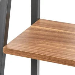 3pc Denton Ladder Desk And Shelf Walnut/Black - Buylateral -Famous Furniture Store GUEST 3f75ee8a f1bc 4b19 b88a 514a2b7af72c