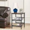 Costway 3-Tier Industrial End Side Table Nightstand W/2 Adjustable Shelves Rustic Brown