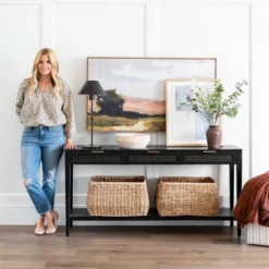 East Bluff Woven Drawer Console Table - Threshold™ Designed With Studio McGee -Famous Furniture Store GUEST 3fbfc6cc 1762 479f 85f6 5816e3ff493f