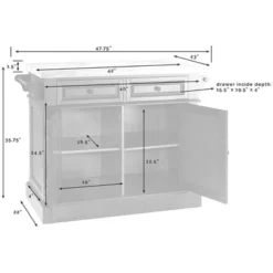 Wood Kitchen Island Butcher Block In White - Pemberly Row -Famous Furniture Store GUEST 40038c92 74d8 483f 907d f910e2aaabce