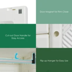 Costway Portable Closet Clothes Foldable Armoire Wardrobe Closet W/10 Cubes, Hanging Rods -Famous Furniture Store GUEST 406807ee 90d3 4232 99d3 48c23b53e377