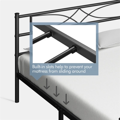 Yaheetech Simple Metal Bed Frame With Curved Design Headboard And Footboard 8 Yaheetech Simple Metal Bed Frame With Curved Design Headboard And Footboard - Image 6
