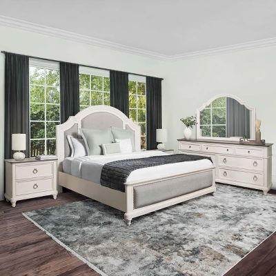 5pc Cristina Bedroom Set White - Abbyson Living 6 5pc Cristina Bedroom Set White - Abbyson Living - Image 4