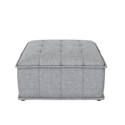 Sybil Modular Ottoman Gray Linen - Room & Joy 7 Sybil Modular Ottoman Gray Linen - Room & Joy - Image 5