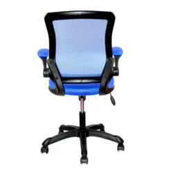 Mesh Task Office Chair With Flip Up Arms Blue - Techni Mobili -Famous Furniture Store GUEST 42b14371 a85e 4a2e acb1 bc877fb3f266