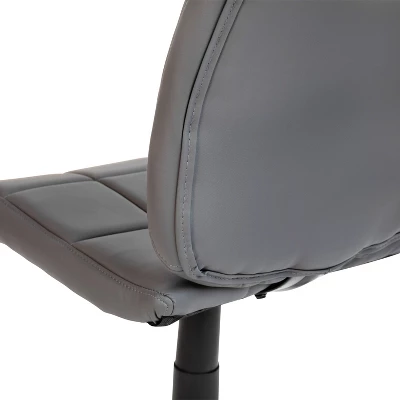 Emma And Oliver Mid-Back Quilted Vinyl Swivel Task Office Chair 7 Emma And Oliver Mid-Back Quilted Vinyl Swivel Task Office Chair - Image 5