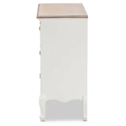 Amalie 4 Drawer Accent Dresser White/Oak - Baxton Studio -Famous Furniture Store GUEST 432ed71a a27a 46cf 9d8e 25df9377f95b