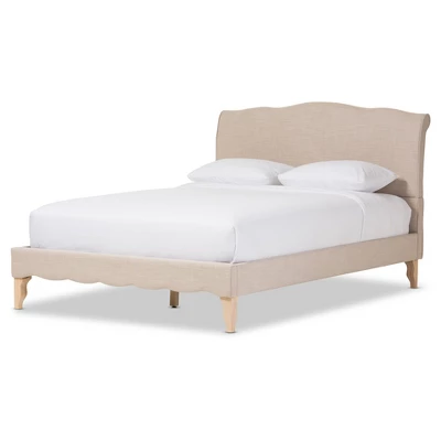 Fannie French Classic Modern Style Linen Fabric Platform Bed - Full - Baxton Studio 7 Fannie French Classic Modern Style Linen Fabric Platform Bed - Full - Baxton Studio - Image 5