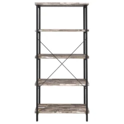 70.75" Kemper 4 Shelf Bookcase Salvaged Cabin - Coaster -Famous Furniture Store GUEST 444fd292 df19 40ee 8362 749e374f562a