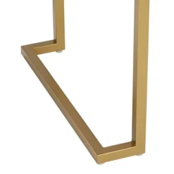 Coast To Coast Accents Wheaton Modern Ash Wood Rectangular Writing Desk 49 1/2" X 23" With 2-Drawer Brown Gold Metal Legs For Living Room Bedroom Home -Famous Furniture Store GUEST 4483ff56 2160 4f60 9f6a f0f2bb66dbf4